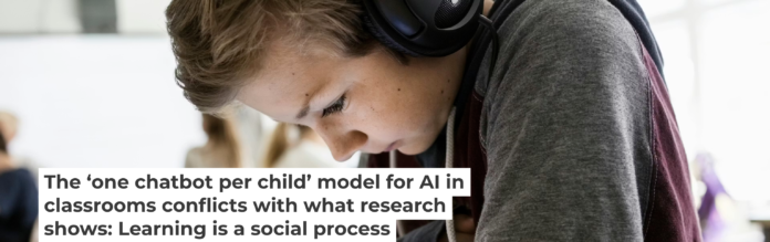 Yes, AI tutors can provide individualized feedback, but learning is inherently social. Maskot via Getty Images